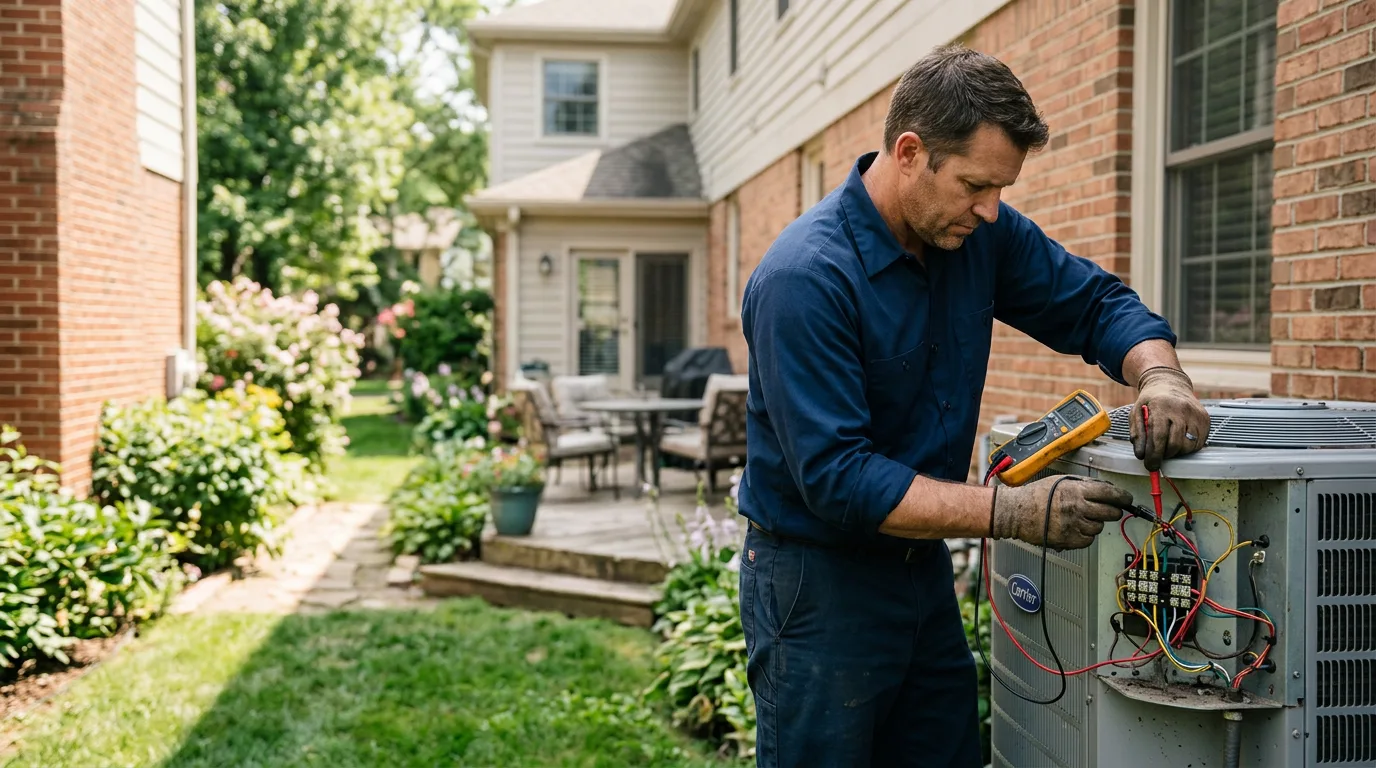 HVAC technician working near Deshler, OH
